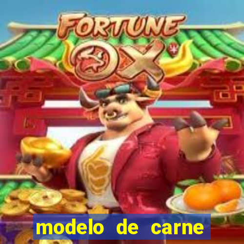 modelo de carne para pagamento